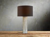 Adrano Table Lamp in Silver with Black Shade