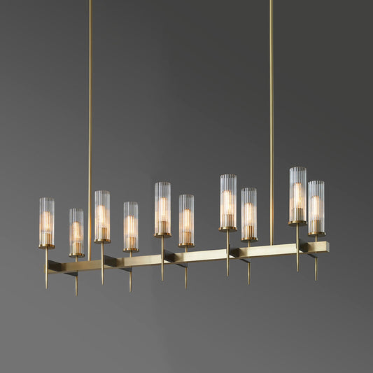 Aicken 10 Lights Chandelier Brass
