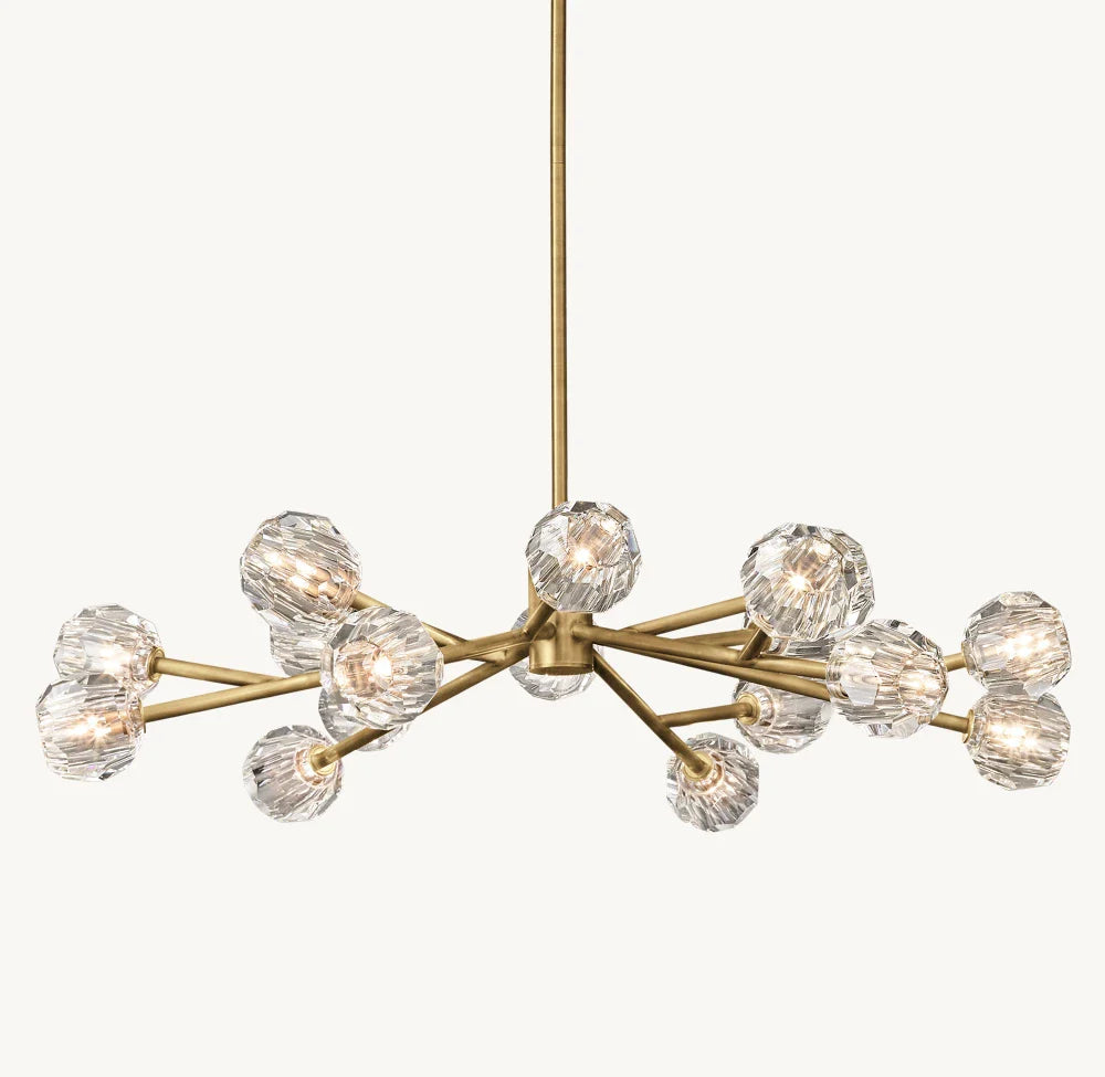 Boule De Cristal Clear Glass Round Chandelier 48"