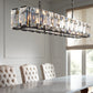 HARLOW CRYSTAL RECTANGULAR CHANDELIER 42"
