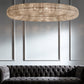 CRYSTAL HALO CLEAR ROUND LED CHANDELIER 72"