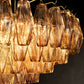CHIARA SMOKE GLASS TIERED RECTANGULAR CHANDELIER 74"