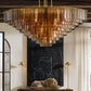 SIRENE SMOKE GLASS ROUND CHANDELIER 41"