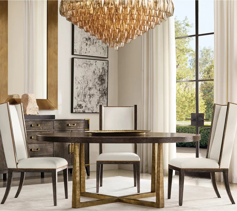 CHIARA SMOKE GLASS TIERED ROUND CHANDELIER 37"