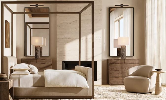 Metal Dovetail Mirror - Narrow Frame in Bronze