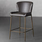 Kirsten Faux Counter Stool in Carbon Leather