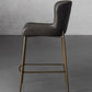 Kirsten Faux Counter Stool in Carbon Leather
