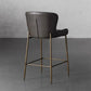 Kirsten Faux Counter Stool in Carbon Leather