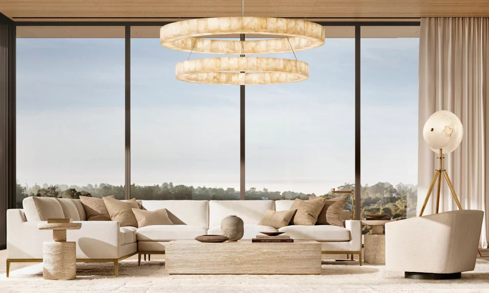 RIVAGE TWO-TIER ROUND CHANDELIER 60"
