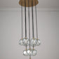 Balle Be Crystal Ball Pendant 10 Lights Brass