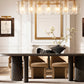 LATTICE CLEAR GLASS RECTANGULAR CHANDELIER 49"