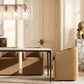 LATTICE CLEAR GLASS RECTANGULAR CHANDELIER 67"