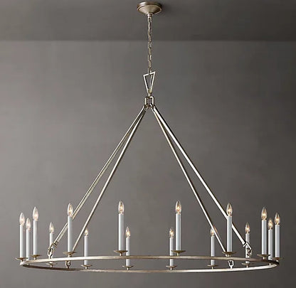 19TH C. ENGLISH OPENWORK ROUND CHANDELIER 50"