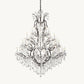 19TH C. ROCOCO IRON & CRYSTAL ROUND CHANDELIER 60"