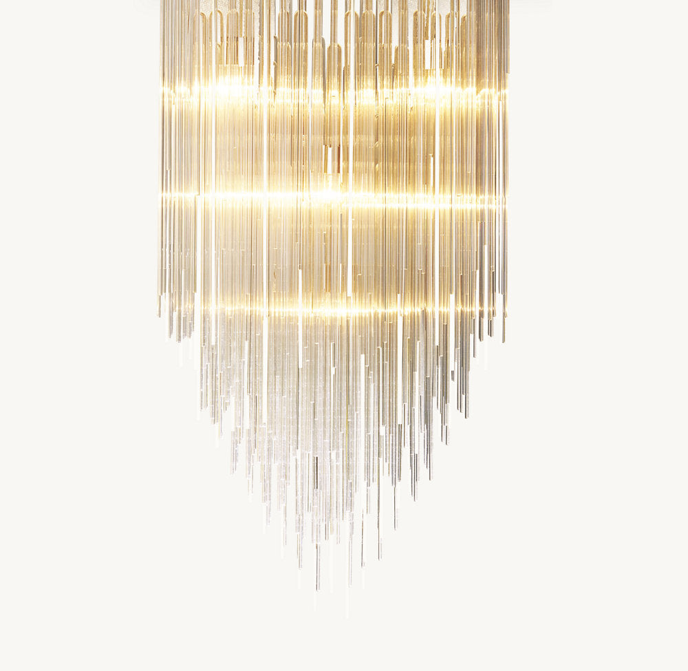 CASCADA SQUARE CHANDELIER 30"