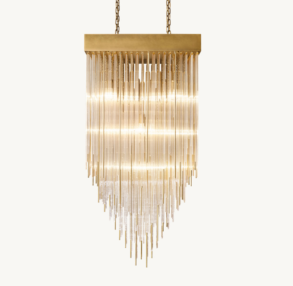 CASCADA SQUARE CHANDELIER 30"