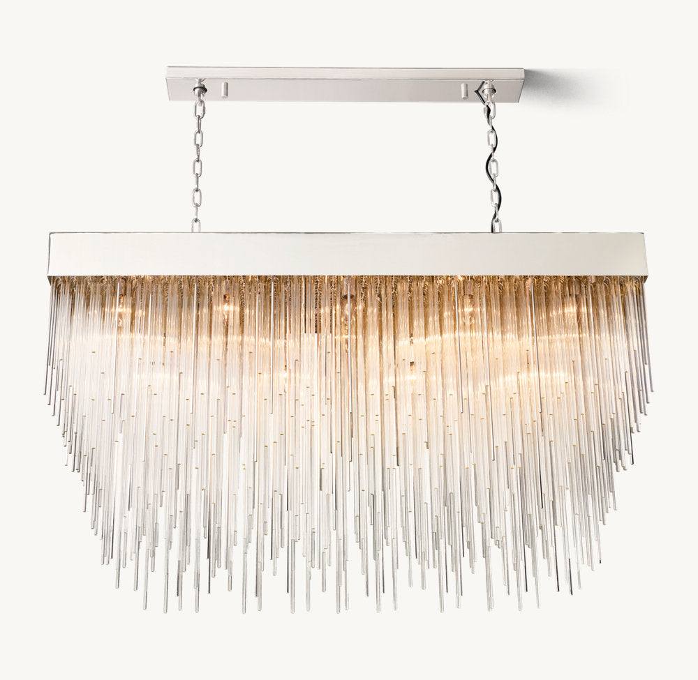 CASCADA RECTANGULAR CHANDELIER 54"