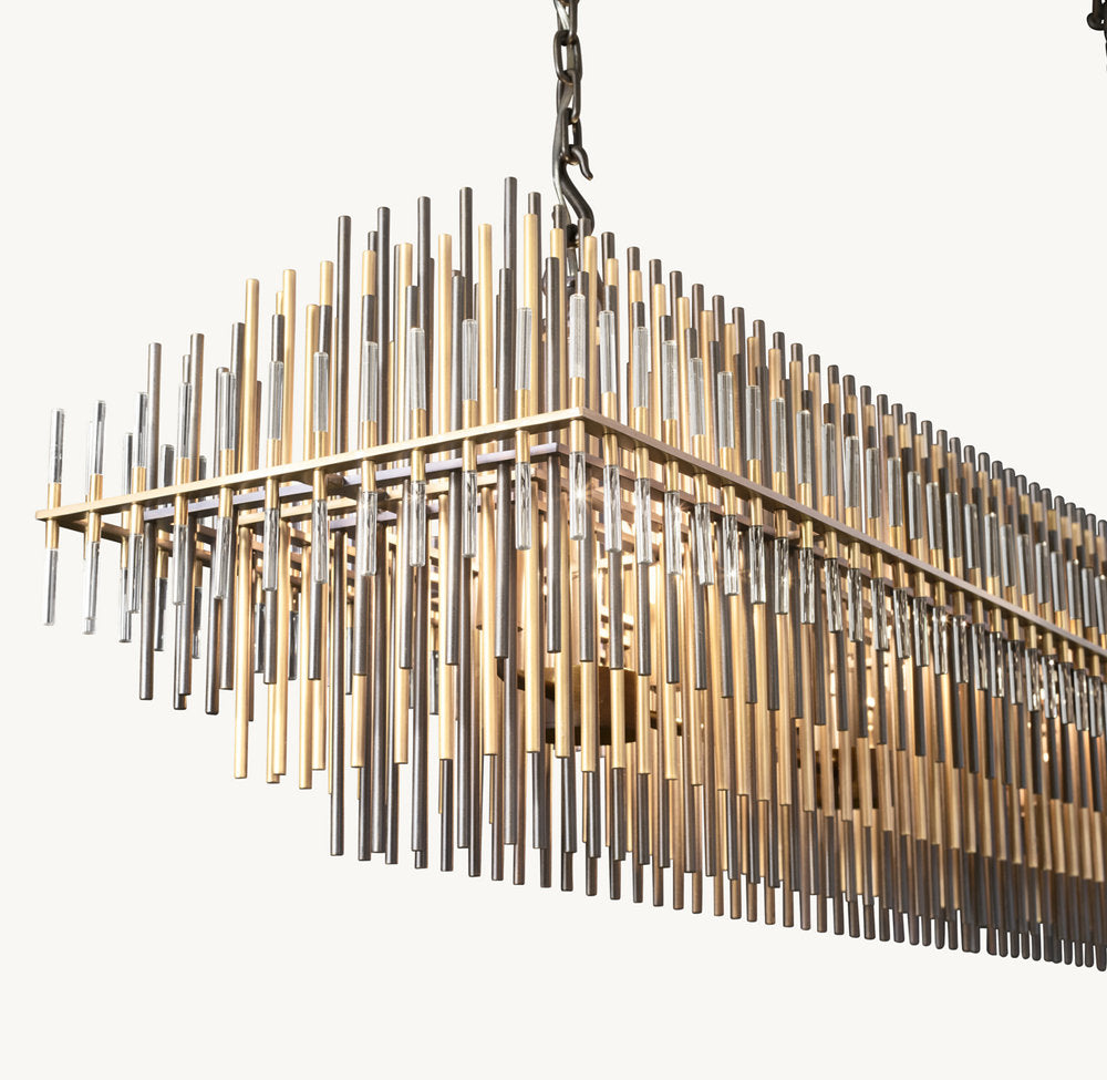 EMILE RECTANGULAR CHANDELIER 54"