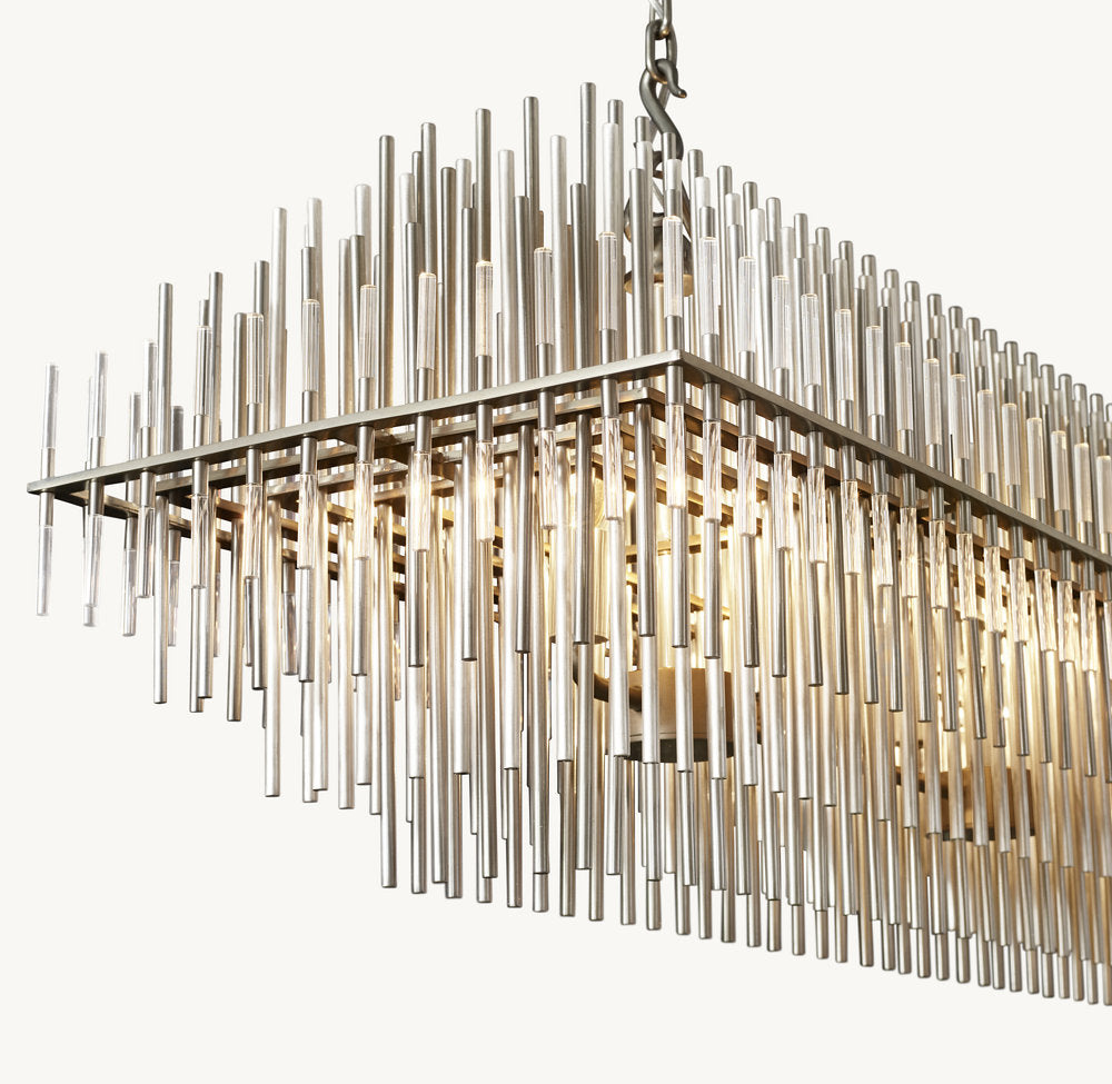 EMILE RECTANGULAR CHANDELIER 54"