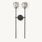 BOULE DE CRISTAL SMOKE GLASS GRAND SCONCE