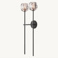 BOULE DE CRISTAL CLEAR GLASS GRAND DOUBLE SCONCE
