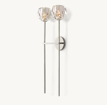 BOULE DE CRISTAL SMOKE GLASS GRAND SCONCE