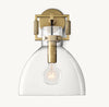 MACHINIST GLASS CLOCHE SCONCE 10"