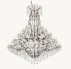 19TH C. ROCOCO IRON & CRYSTAL ROUND CHANDELIER 101"