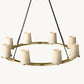 PAUILLAC FABRIC SHADE ROUND CHANDELIER 36"