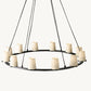 PAUILLAC FABRIC SHADE ROUND CHANDELIER 48"