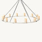PAUILLAC FABRIC SHADE ROUND CHANDELIER 60"