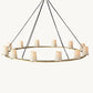 PAUILLAC FABRIC SHADE ROUND CHANDELIER 60"