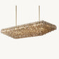 CHIARA SMOKE GLASS TIERED RECTANGULAR CHANDELIER 74"