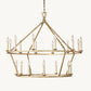 19TH C. ENGLISH OPENWORK TWO-TIER ROUND CHANDELIER 40"