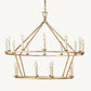 19TH C. ENGLISH OPENWORK TWO-TIER ROUND CHANDELIER 40"