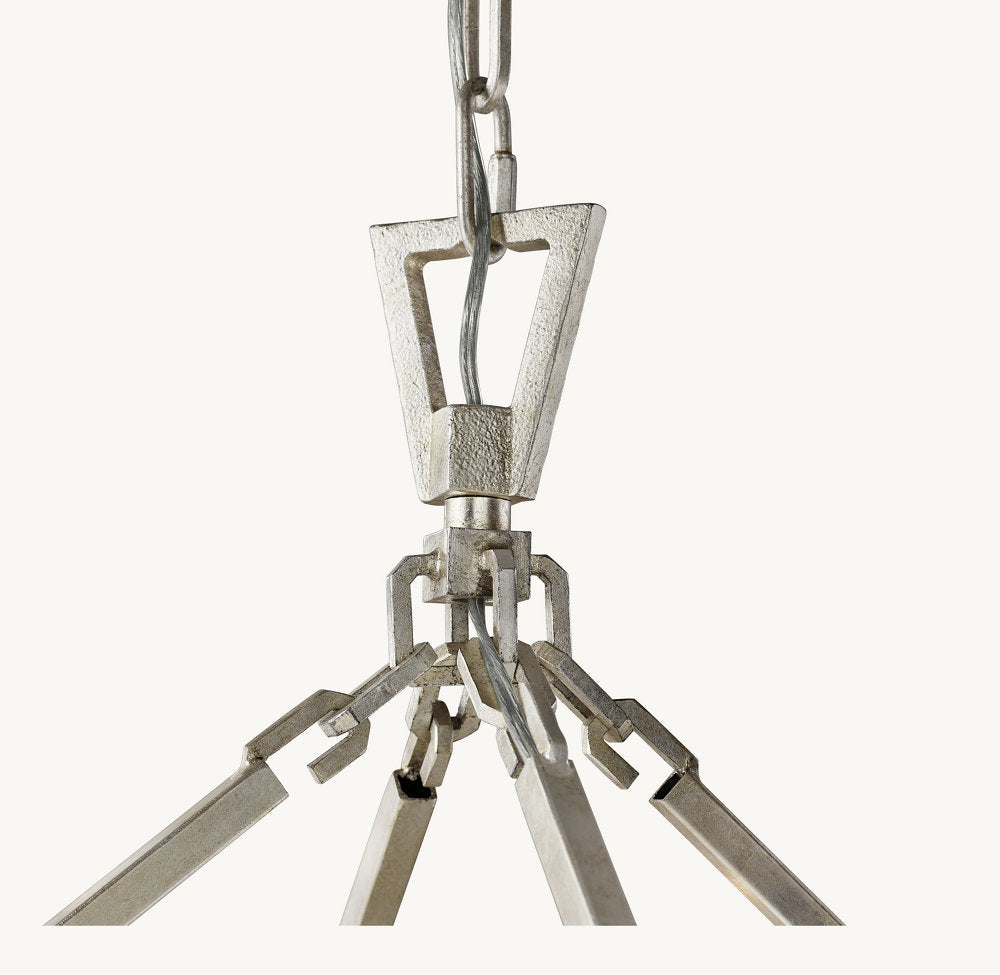 19TH C. ENGLISH OPENWORK TWO-TIER ROUND CHANDELIER 40"