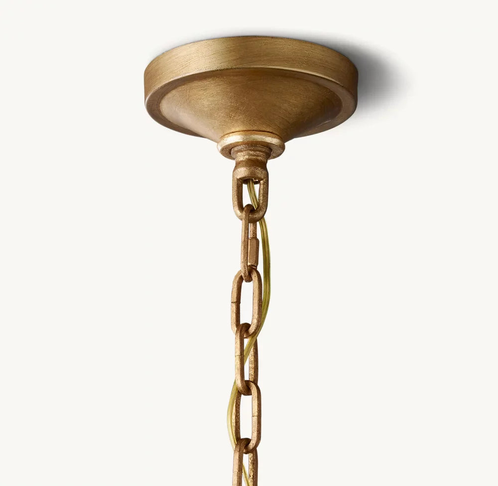 19TH C. ENGLISH OPENWORK ROUND CHANDELIER 72"