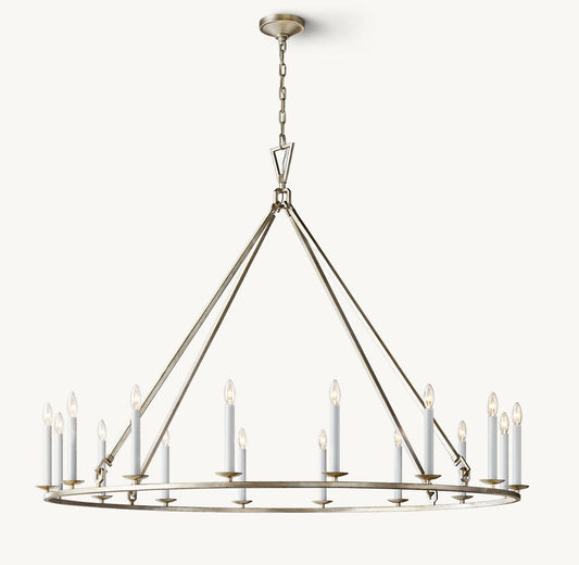 19TH C. ENGLISH OPENWORK ROUND CHANDELIER 60"