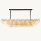 CHIARA CLEAR GLASS TIERED RECTANGULAR CHANDELIER 74"