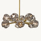 BOULE DE CRISTAL SMOKE GLASS ROUND CHANDELIER 24"