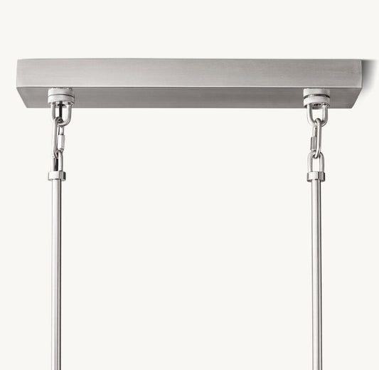 SIRENE CLEAR GLASS RECTANGULAR CHANDELIER 77"