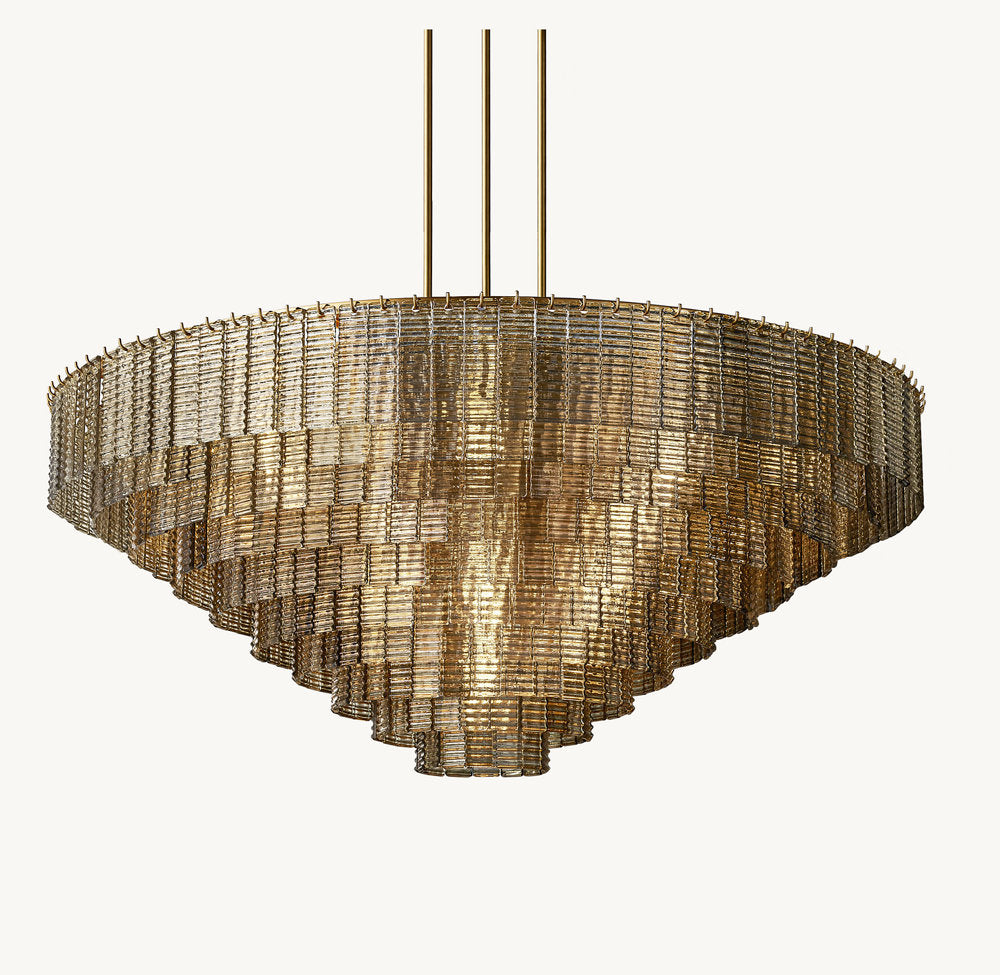 SIRENE SMOKE GLASS ROUND CHANDELIER 65"