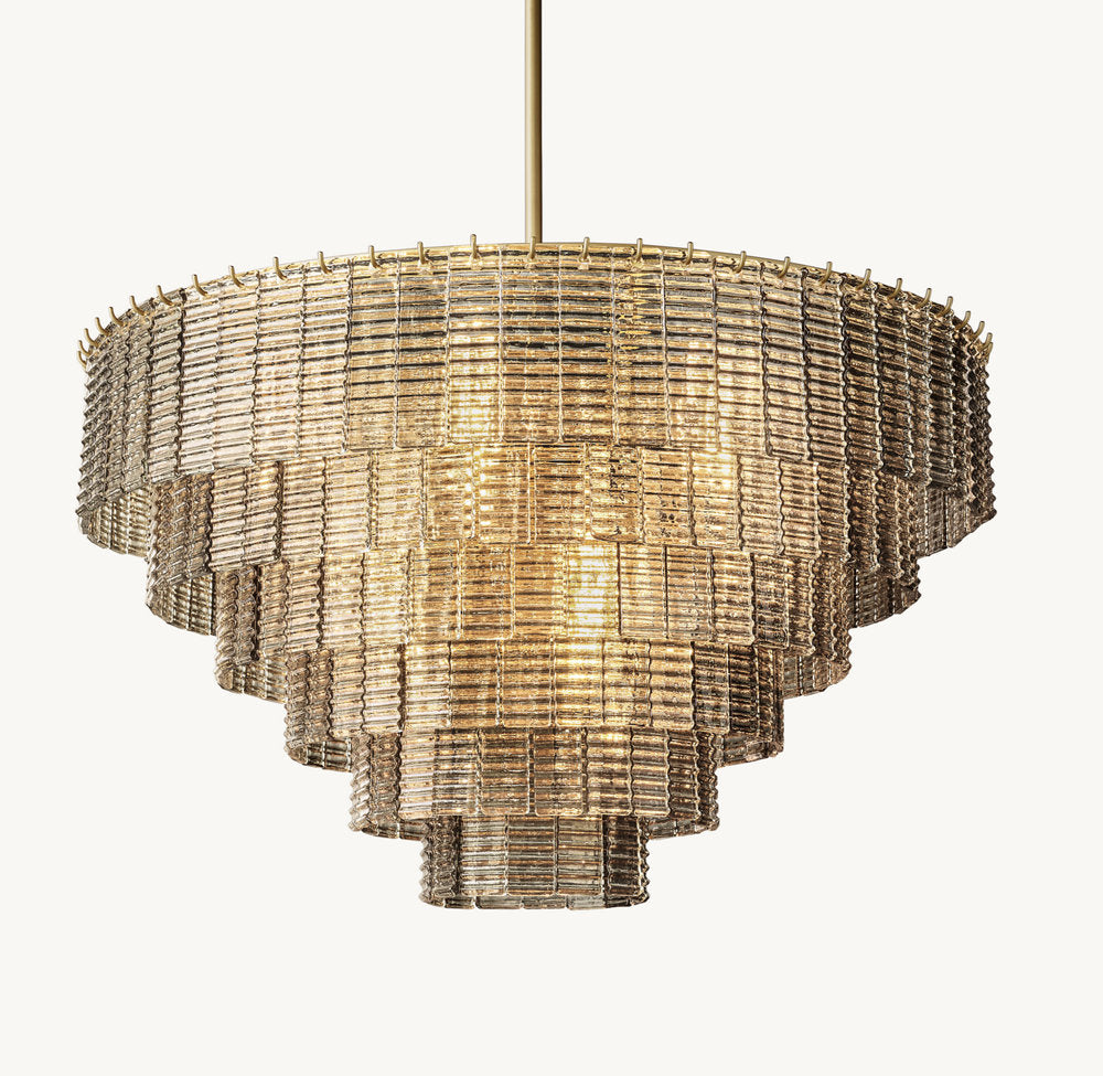 SIRENE SMOKE GLASS ROUND CHANDELIER 41"