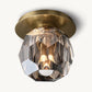 BOULE DE CRISTAL SMOKE GLASS PETITE FLUSHMOUNT