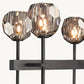 BOULE DE CRISTAL SMOKE GLASS DOUBLE LINEAR CHANDELIER 60"