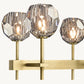 BOULE DE CRISTAL SMOKE GLASS DOUBLE LINEAR CHANDELIER 60"