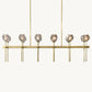 BOULE DE CRISTAL SMOKE GLASS DOUBLE LINEAR CHANDELIER 60"