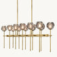 BOULE DE CRISTAL SMOKE GLASS DOUBLE LINEAR CHANDELIER 60"