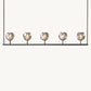 BOULE DE CRISTAL SMOKE GLASS LINEAR CHANDELIER 48"