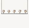 BOULE DE CRISTAL SMOKE GLASS LINEAR CHANDELIER 48"